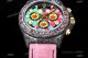 NEW! TW Factory Rolex DIW Carbon Daytona Copy Watch 7750 Pink Fabric Leather Strap (2)_th.jpg